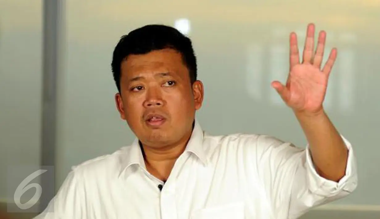 Nusron Wahid menghebohkan dunia maya karena mengaku siap diludahi wajahnya jika peserta Aksi 212 melebihi seribu orang. Ternyata kabar itu hoaks.(Liputan6.com/Helmi Fithriansyah) 