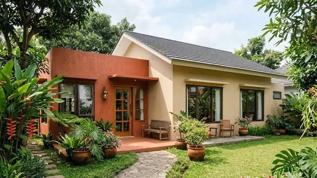 Kombinasi Warna Cat Rumah yang Bikin Tampilan Sederhana Naik Kelas/AI Generated