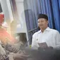 Pelaksana Harian Gubernur Jawa Barat Uu Ruzhanul Ulum saat menghadiri Peringatan Hari Keluarga Nasional (Harganas) Tingkat Provinsi Jawa Barat Ke-29 Tahun 2022, di Aula Barat Gedung Sate, Kota Bandung, Kamis (7/7/2022).