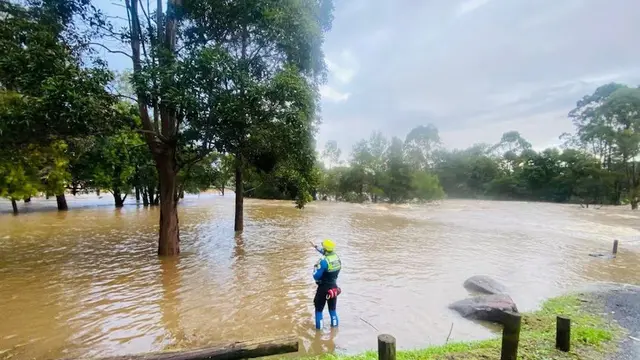 Banjir di Pantai Tengah NSW. (Disediakan: Central Coast VRA.)