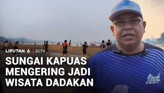 Sungai Kapuas Mengering Jadi Wisata Dadakan
