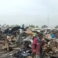 Kebakaran Pasar Ngawen menghanguskan ribuan lapak pedagang. (Liputan6.com/ Ahmad Adirin)