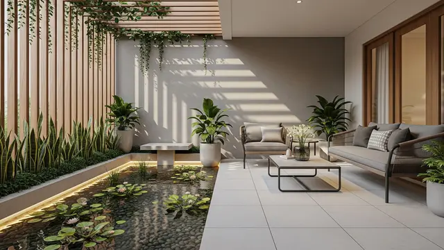 Model Teras Samping Rumah Minimalis Tanpa Pohon Besar