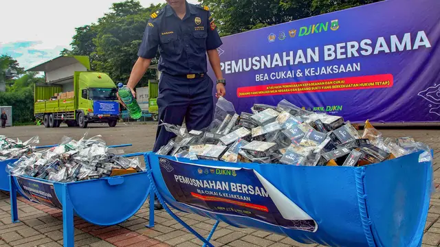 Bea Cukai Banten Musnahkan 41,5 Juta Batang Rokok dan Barang Ilegal Lainnya
