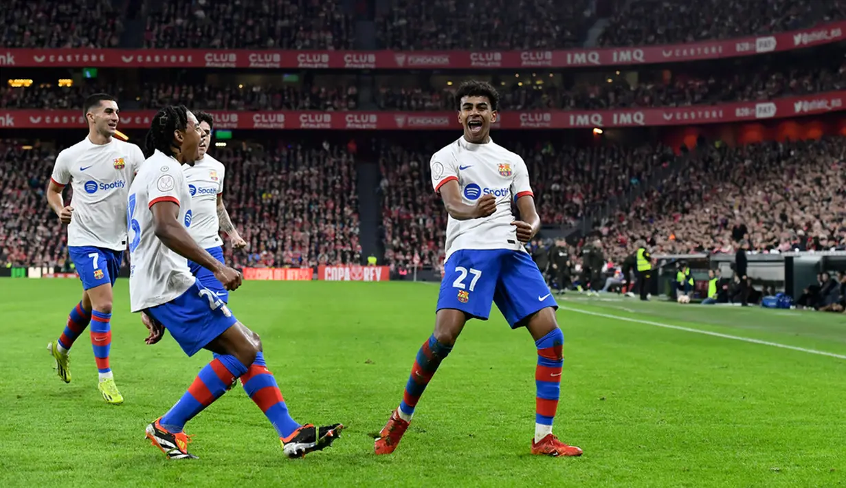 Sementara itu, Barcelona harus tersingkir dari ajang Copa del Rey. (AP Photo/Alvaro Barrientos)