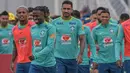 Latihan ini menjadi persiapan timnas Brasil jelang laga kualifikasi Piala Dunia 2026 melawan Ekuador. (Nelson ALMEIDA/AFP)