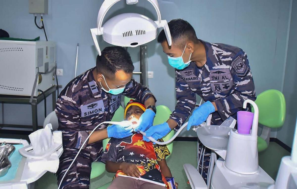 FOTO: TNI AL Gelar Bakti Sosial dan Kesehatan di Papua Nugini, Pererat Persahabatan Dua Negara