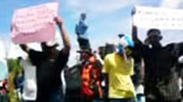 Ratusan Warga Demo di Depan Kejari Nunukan