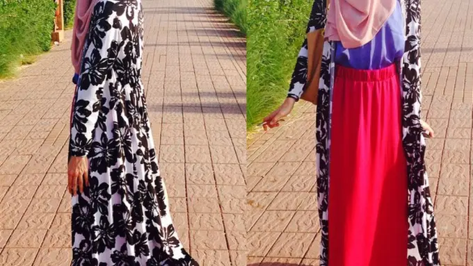 8 Style Padu Padan Hijab dengan Outer Bunga-bunga
