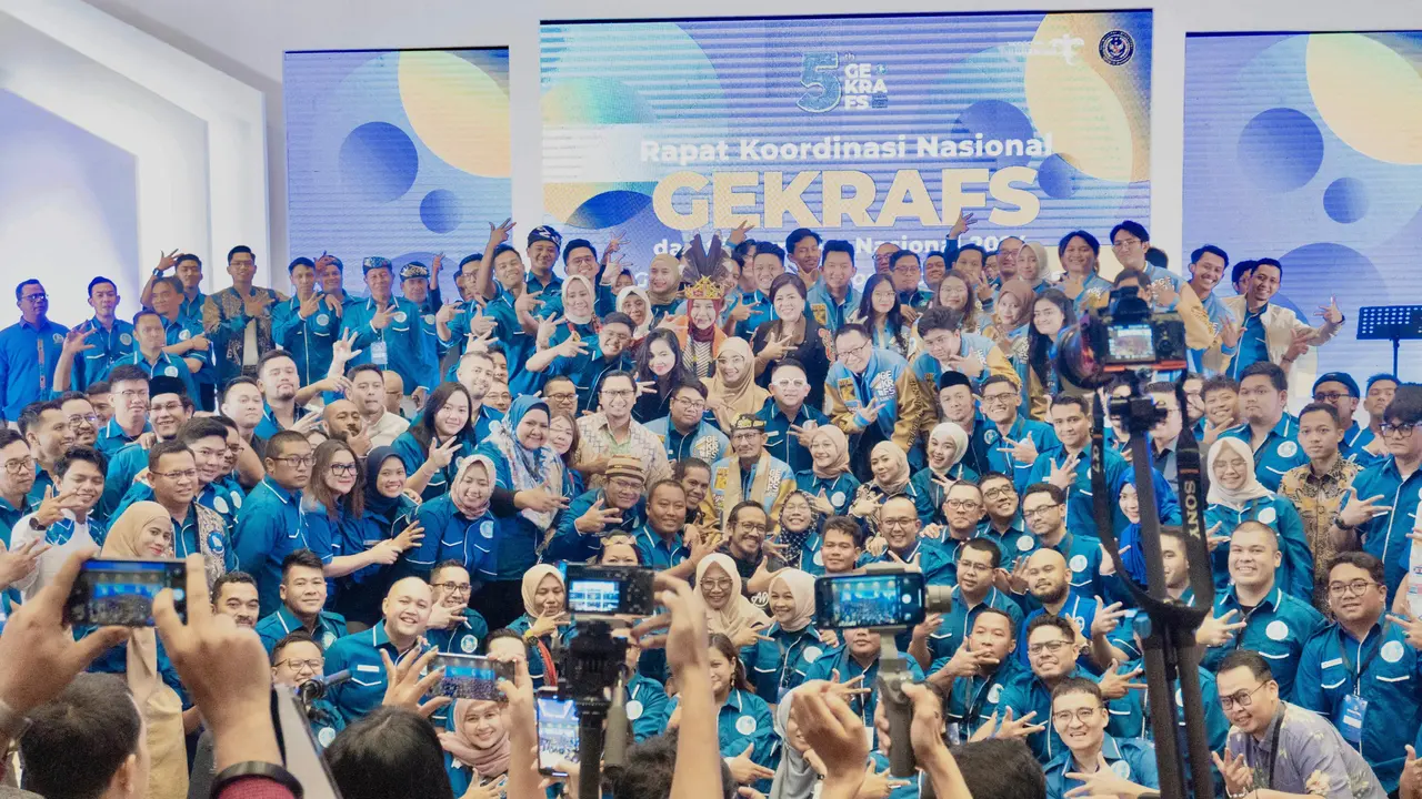Gerakan Ekonomi Nasional (Gekrafs) 27 Maret 2024 menyelenggarakan Rapat Koordinasi Nasional (Rakornas) ke 5 sekaligus Silaturahmi Nasional dengan tema “Green Creative Economy for The Future” di Golden Ballroom Hotel Sultan, Jakarta (Istimewa)