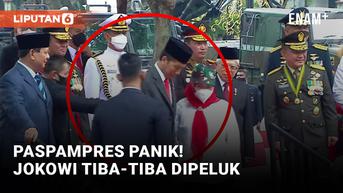 VIDEO: Kecolongan Lagi! Detik-detik Jokowi Dipeluk Emak-emak
