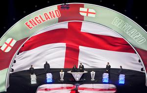 Drawing Piala Dunia 2026 di Washington, Amerika Serikat, Sabtu (6/12/2025). (AP Photo/Alex Brandon)