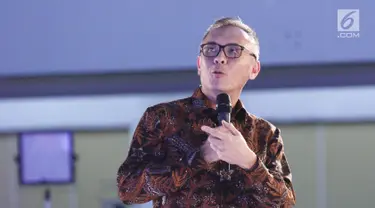 President Director & CEO Indosat Ooredoo Joy Wahjudi saat jadi pembicara di gelaran Emtek Goes To Campus 2018 di Universitas Negeri Semarang (UNNES), Semarang, Kamis (19/7). (Liputan6.com/Herman Zakharia)