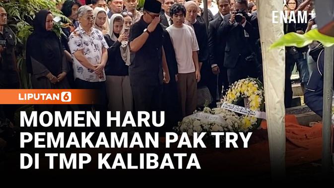 Penuh Haru, Prabowo Pimpin Pemakaman Wapres ke 6 Try Sutrisno di TMP Kalibata