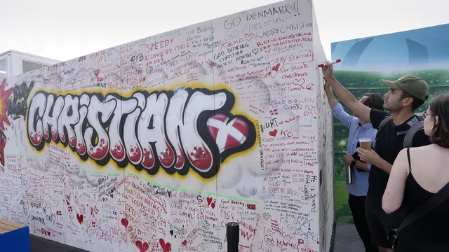 Dukungan Fans Denmark untuk Christian Eriksen Lewat Mural