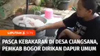Pascaledakan dan kebakaran gudang peluru di Desa Ciangsana, Kabupaten Bogor, Jawa Barat. Puluhan warga terdampak mengaku trauma dan masih bertahan di pengungsian. Untuk memenuhi makanan pengungsi, Pemkab Bogor bersama sukarelawan mendirikan dapur umu...