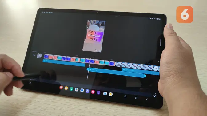 <p>Berbagai kebutuhan, mulai dari mengetik, menggambar, hingga edit konten video mampu dilakukan menggunakan Galaxy Tab S9 Plus. (Liputan6.com/ Yuslianson)</p>