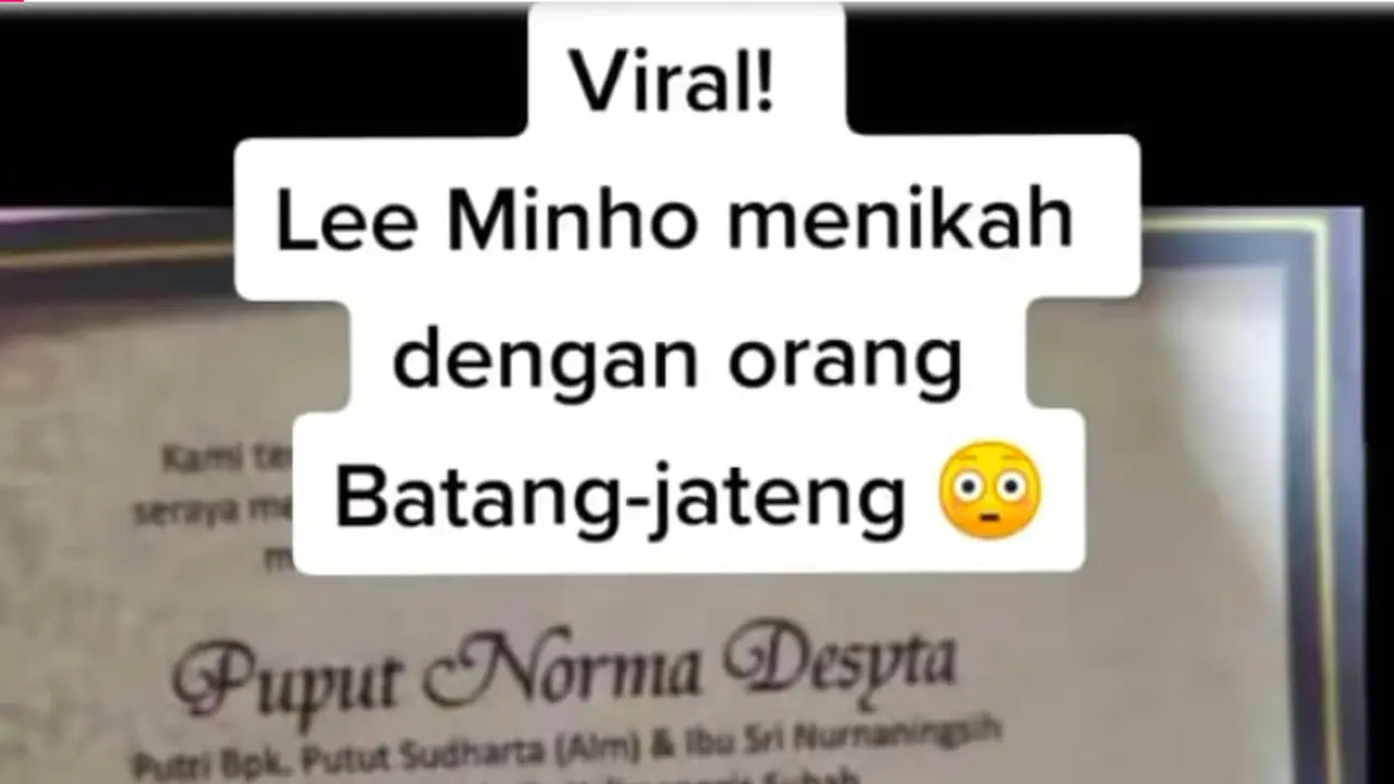 viral Lee Minho menikah dengan wanita Indonesia