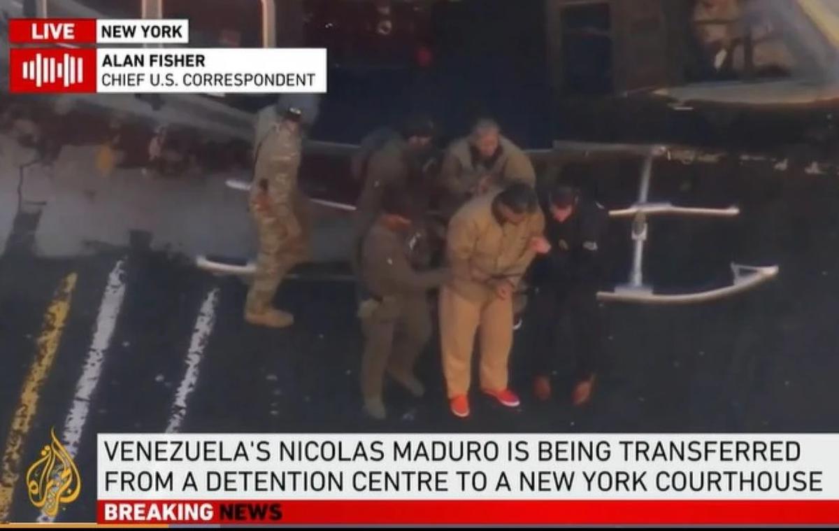 Presiden Venezuela Nicolas Maduro dan Istri Diborgol Dibawa ke Pengadilan AS Dijaga Agen Bersenjata
