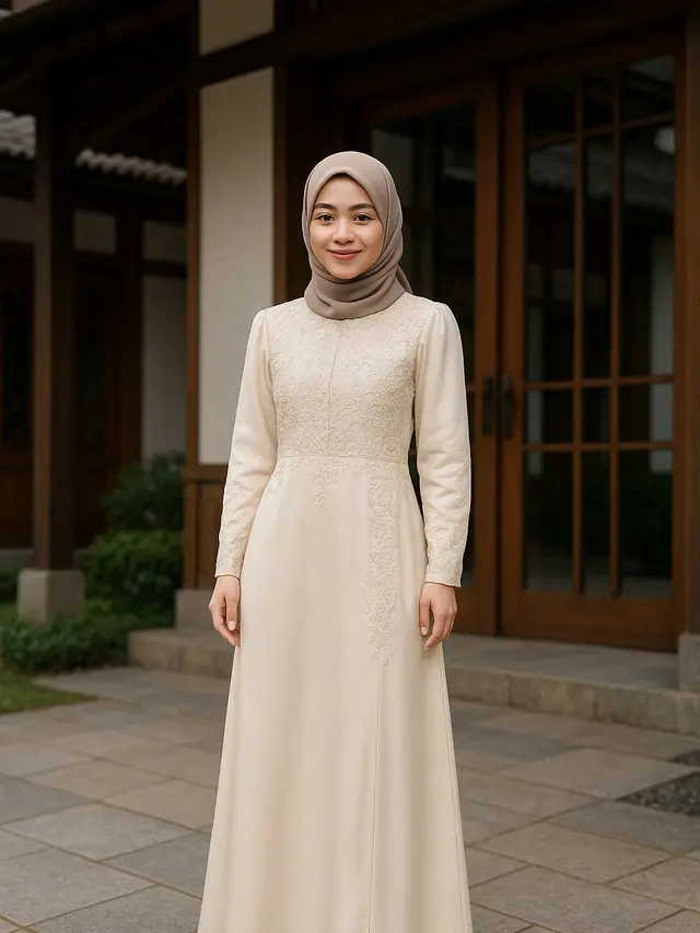 Model Gamis Kekinian untuk Wanita Tinggi 150an