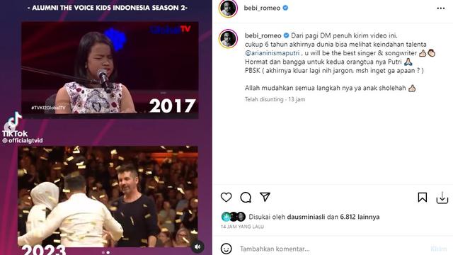 Bebi Romeo - Putri Ariani (Foto: Instagram/@bebi_romeo)