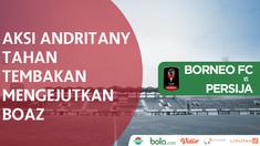 Berita video aksi kiper Persija Jakarta, Andritany, menahan tembakan mengejutkan striker Borneo FC, Boaz Solossa, pada laga Grup D Piala Presiden 2018, Rabu (24/1/2018).