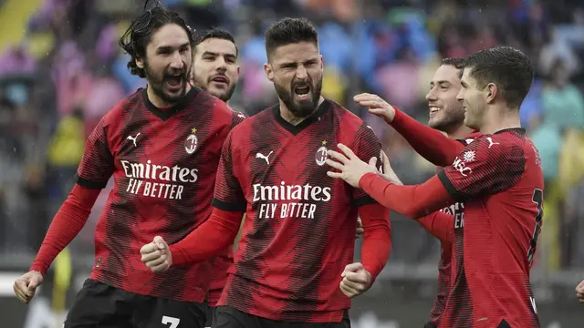 Empoli Vs AC Milan di Serie A 2023/2024.