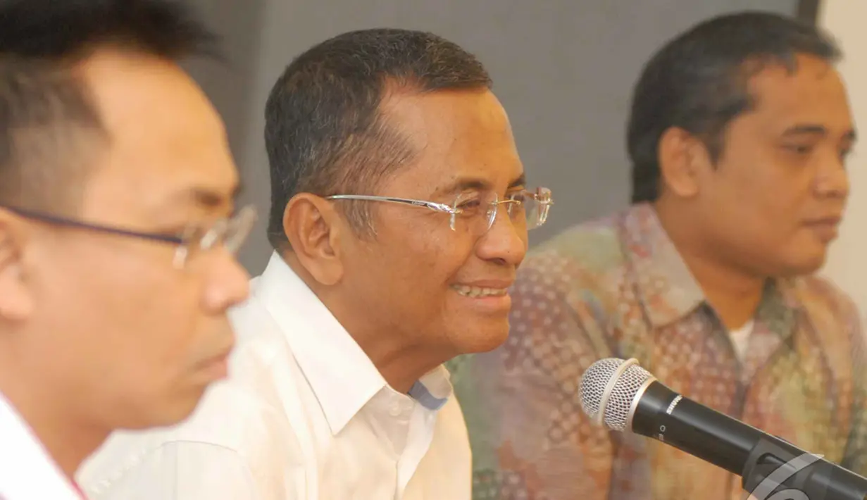 Dahlan Iskan saat menghadiri peluncuran Tabloid Obor Rahmatan Lil Alamin di Kuningan, Jakarta Selatan, Jumat (27/6/2014) (Liputan6.com/Johan Tallo)