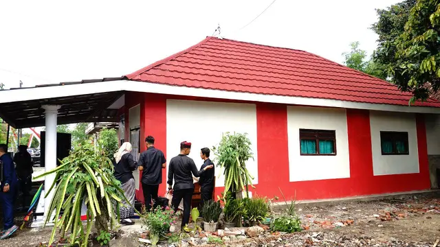 Penampakan rumah tahan gempa yang dibangun PMI Banyuwangi (Istimewa)