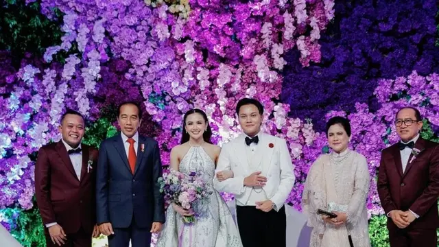 Mahalini dan Rizky Febian di Resepsi Nikah