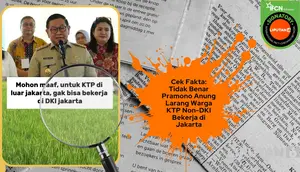 Cek Fakta: Tidak Benar Pramono Anung Larang Warga KTP Non-DKI Bekerja di Jakarta