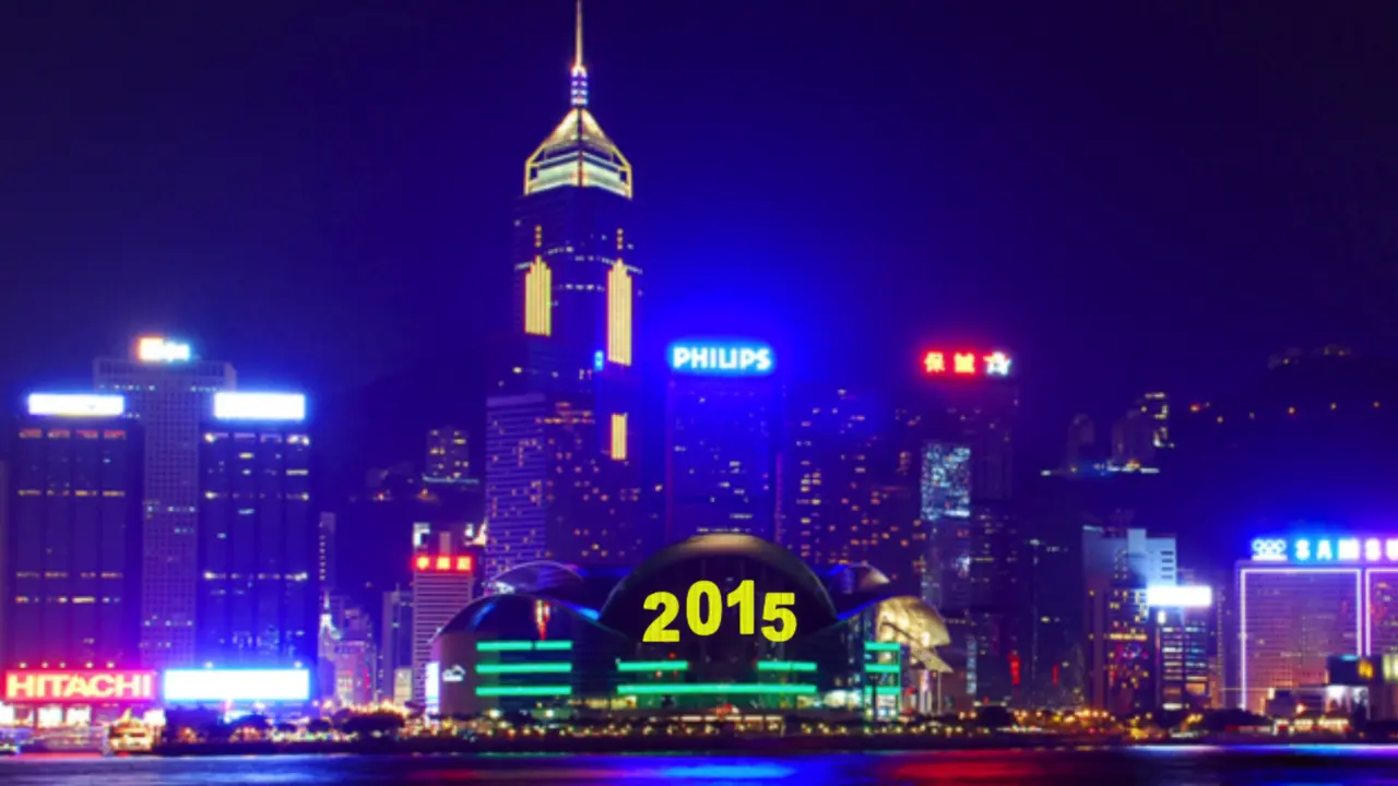 Sambut Tahun Baru 2015, Hong Kong Bikin Pesta Kembang Api & Salju