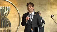 Duta Besar Jepang untuk ASEAN Kiya Masahiko dalam rangkaian acara perayaan 50 tahun hubungan Jepang-ASEAN di Kantor Sekretariat ASEAN, Jakarta, Selasa (21/11/2023). (Liputan6/Benedikta Miranti)