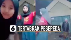 Video bocah ingin membuat video namun ketabrak sepeda viral di media sosial.