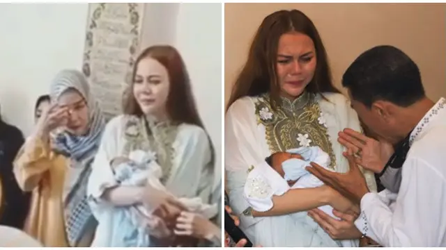 6 Momen Akikah Anak Ratu Rizky Nabilla, Tanpa Dihadiri Alfath Fathier