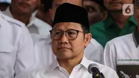 Ketum PKB Muhaimin Iskandar atau Cak Imin memberikan keterangan saat peresmian Sekretariat Bersama (Sekber) di Jalan Jl. Ki Mangunsarkoro No. 1, Menteng, Jakarta Pusat, Senin (23/1/2023). Cak Imin berharap dengan peresmian kerja sama PKB dan Gerindra akan membawa Indonesia lebih sejahtera. Cak Imin yakin bahwa kedua partai ini saling melengkapi.  (Liputan6.com/Johan Tallo)