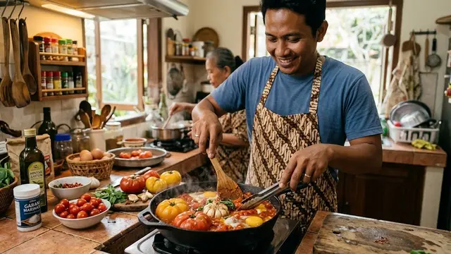 Resep Tomat Telur Panggang/AI Generated