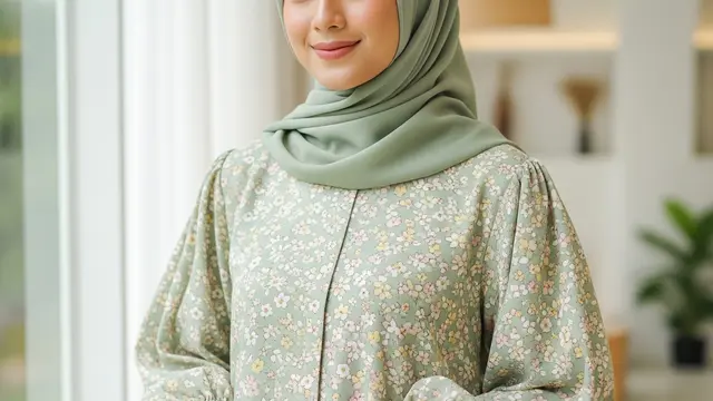 Model Atasan Lebaran 2026 Motif Floral Kecil  Biar Terlihat Fresh (AI)