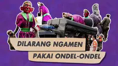 Pemprov DKI Jakarta larang atribut Ondel-Ondel dipakai untuk mengamen.