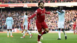2. Mohamed Salah (Liverpool) - 23 Gol (1 Penalti). (AFP/Oli Scarff)
