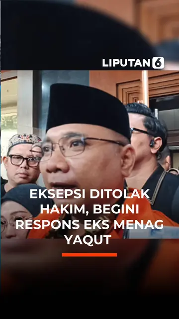 Respons Eks Menag Yaqut Usai Eksepsi Ditolak Hakim