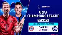 Saksikan siaran langsung big match Liga Champions: Bayern Munich vs Inter Milan di Vidio. Jangan sampai ketinggalan laga big match Liga Champions: Bayern Munich vs Inter Milan di perempat final hanya di layanan OTT Vidio. (sum. doc. vidio.com)