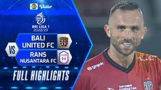 Berita video highlights BRI Liga 1 2022/2023, pertandingan Bali United melawan RANS Nusantara FC pada Kamis (4/8/2022) malam.