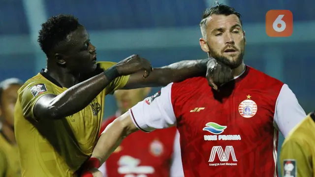 FOTO: Tensi Panas di Laga Hidup Mati Persija Jakarta Kontra Bhayangkara Solo FC di Piala Menpora