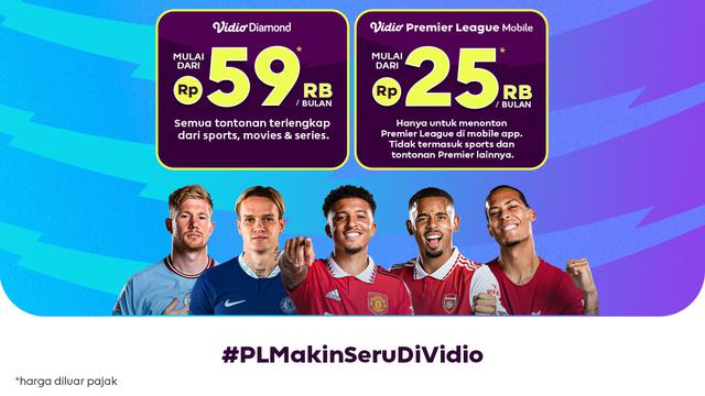 Saksikan Pertandingan Liga Inggris di Vidio, Ini Harga Paket Terbarunya