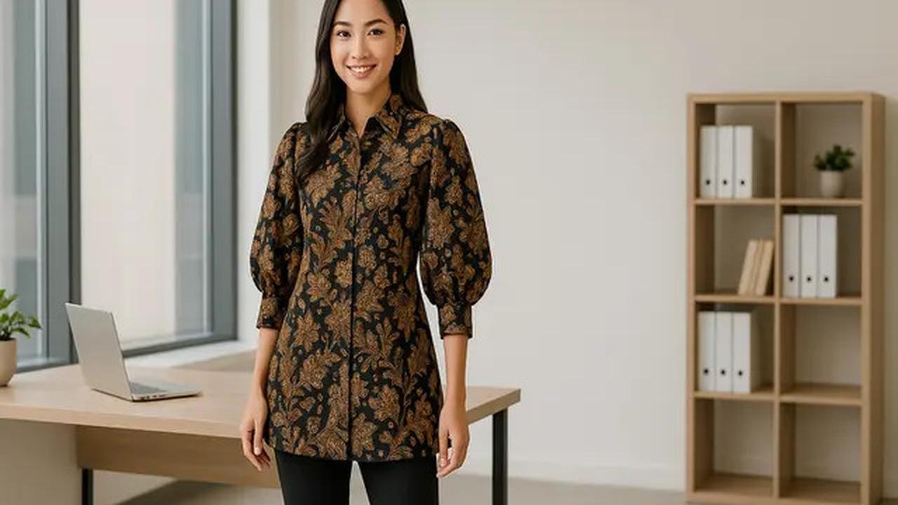 12 Model Baju Batik Tunik Kantor 2025 yang Bikin Gaya Formal Jadi Terlihat Lebih Trendy