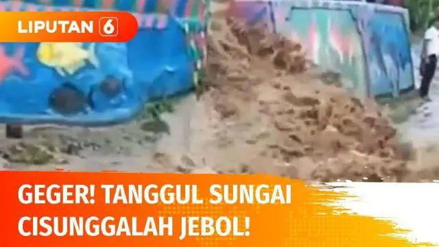 Tanggul Sungai Cisunggalah jebol membuat warga di Solokan Jeruk, Kabupaten Bandung panik. Arus deras yang datang secara tiba-tiba membuat barang-barang milik warga hanyut dan tak sempat diselamatkan.
