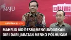 Menko Polhukam Mahfud MD yang juga merupakan Calon Wakil Presiden nomor urut 3, Kamis sore secara resmi mengundurkan diri dari jabatannya sebagai Menko Polhukam. Mahfud MD menemui Presiden Joko Widodo di Istana Negara untuk memberikan surat pengundur...