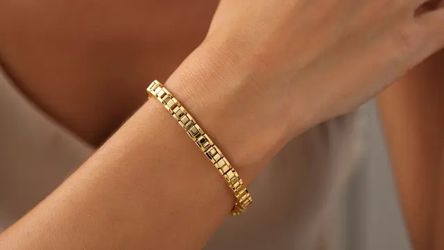 Model Gelang Emas Rantai Model Turki Klasik (AI)