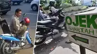 Rupanya pangkalan Ojek yang ada di daerah Tebet Jakarta ini tak mau kalah dengan beberapa bisnis yang mengusung konsep syariah. 